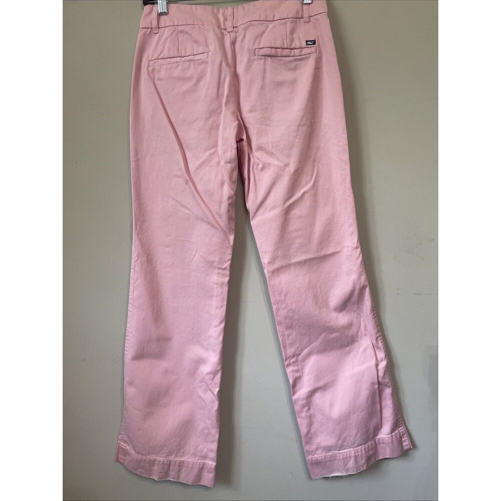 Vineyard Vines Pants Sz 0 Pink Cotton Stretch Flat Front Chinos - Picture 6 of 6